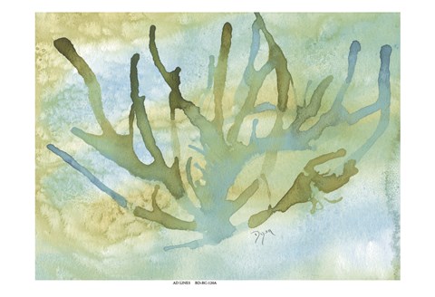 Framed Seafoam Coral I Print