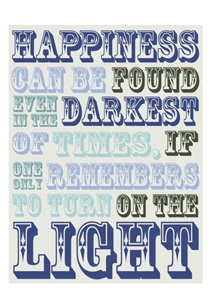 Framed Happiness Light Print