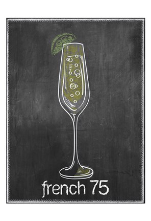 Framed French 75 Chalk Print