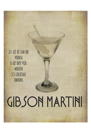 Framed Gibson Martini Print