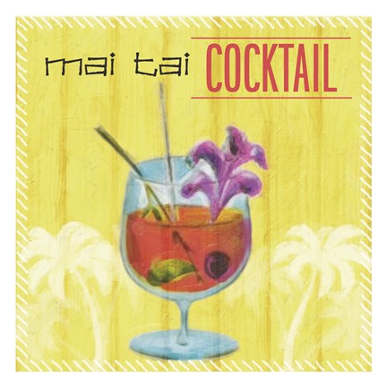 Framed Mai Tai Cocktail Print