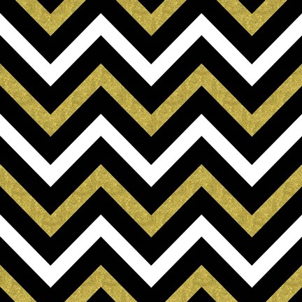 Framed Bling Chevron Print