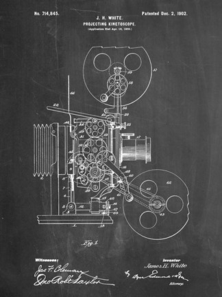 Framed Projecting Kinetoscopech Print