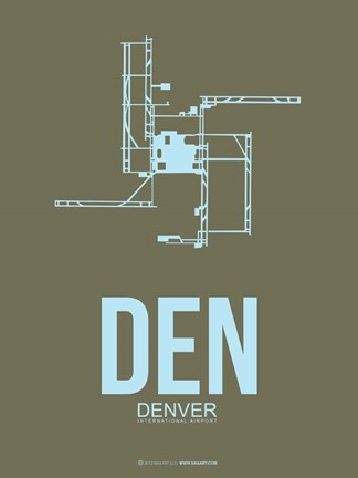 Framed DEN Denver  3 Print