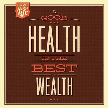 Framed Health is Wealth Print