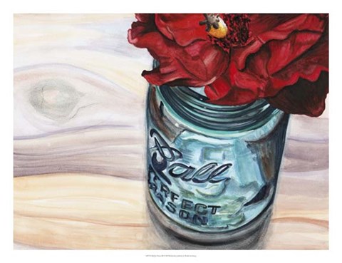 Framed Ball Jar Flower III Print