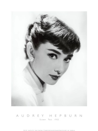Framed Audrey Hepburn - Screen Test, c.1955 Print
