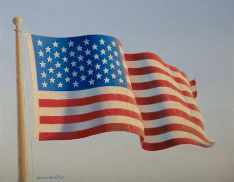 Framed American Flag 4 Print