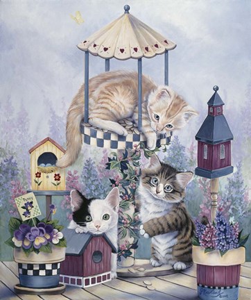Framed Cat Carousel Print