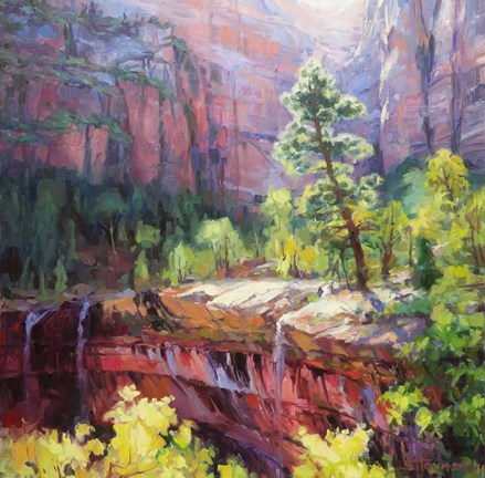 Framed Last Light in Zion Print