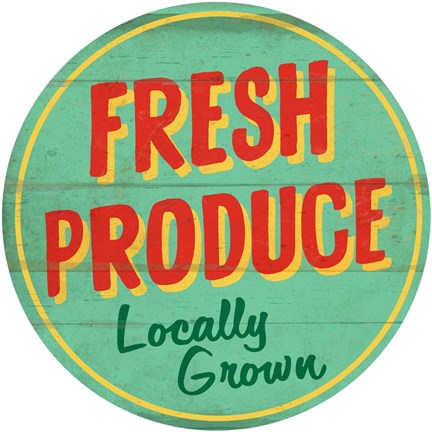 Framed Fresh Produce Round Print