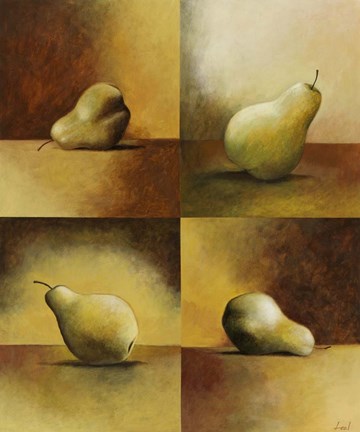 Framed Four Pears Print