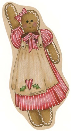 Framed Gingerbread Girl Print