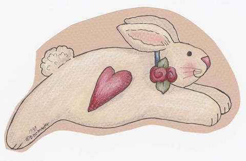 Framed Re Bunny Heart Print