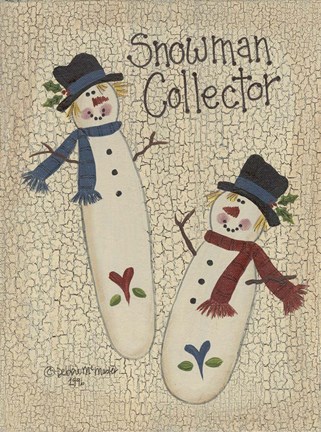 Framed Snowman Collector Print