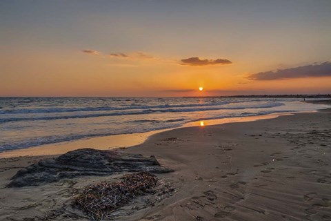 Framed Beach Sunset Print