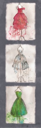 Framed Watercolor Dresses Print