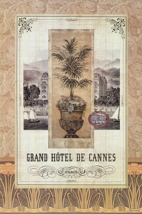 Framed Grand Hotel De Cannes Print