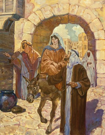 Framed Bethlehem Scene Print