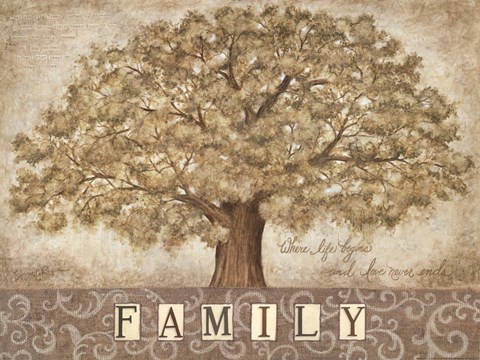 Framed Our Family Tree Print
