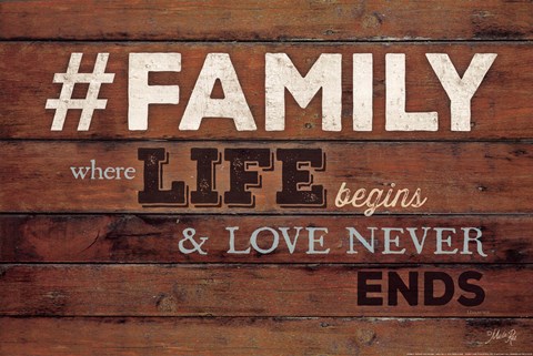 Framed #FAMILY - Where Life Begins Print