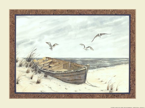 Framed Old Rowboat Print