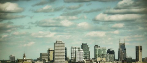 Framed Downtown Nashville After Sunrise Print