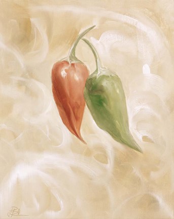 Framed Hot Peppers II Print