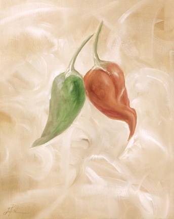 Framed Hot Peppers III Print