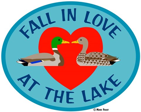 Framed FallIn Love At The Lake Print