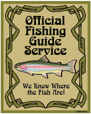 Framed Official Fishing Guide Print