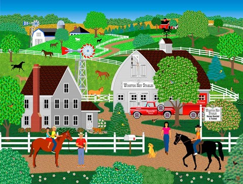 Framed Horse Country Print