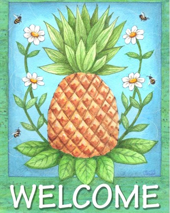 Framed Pineapple Welcome Print