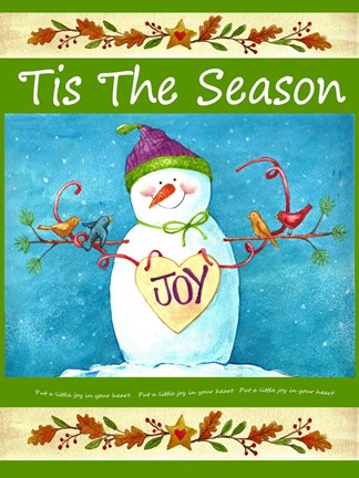 Framed Snowman Season Of Joy Print