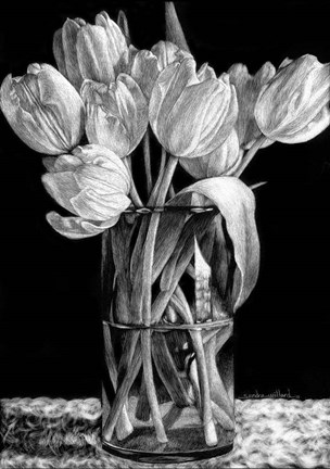 Framed Nine Tulips Print
