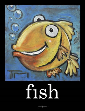 Framed Fish Poster Print