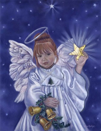 Framed Angel Of Christmas Print