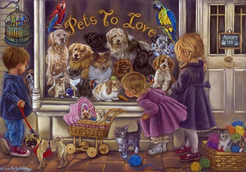 Framed Pets To Love Print