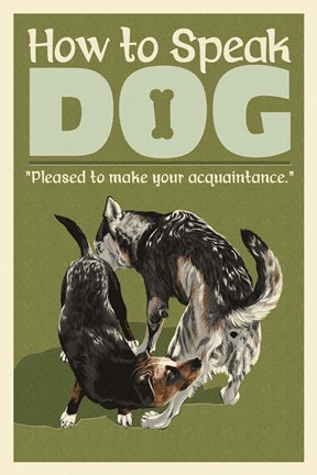 Framed How to Speak Dog - Acquaintance Print