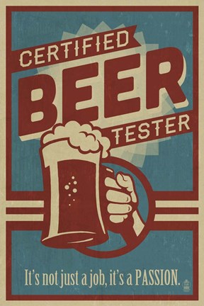 Framed Beer Tester Print