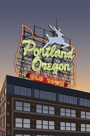 Framed Portland OR Print