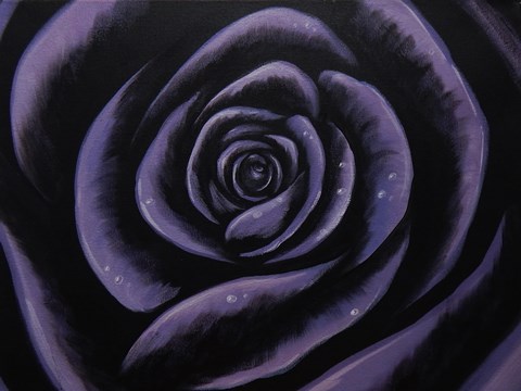 Framed Purple Rose Print