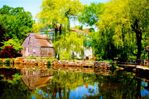 Framed Old Grist Mill Print