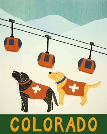 Framed Colorado Ski Patrol Print