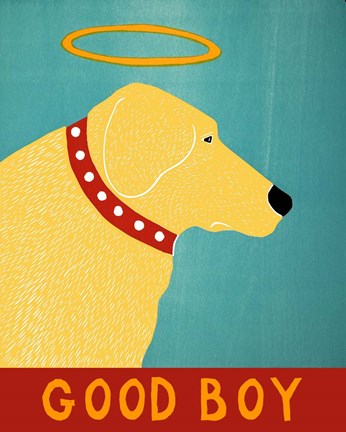 Framed Good Boy Yellow Print