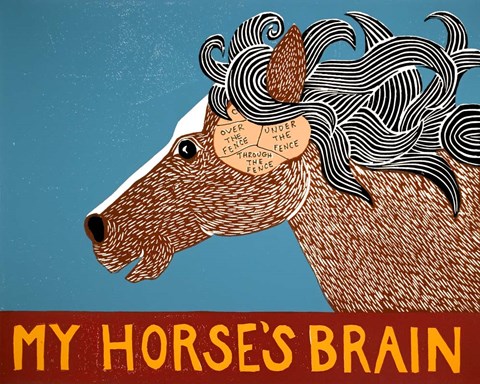Framed My Horses Brain Print