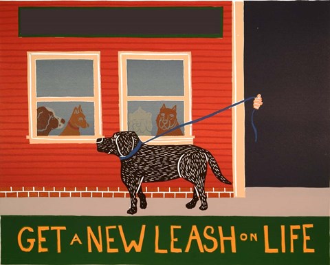 Framed New Leash On Life Open Text Print
