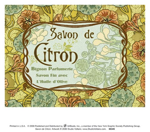 Framed Savon de Citron Print