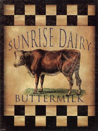 Framed Sunrise Dairy Buttermilk Print