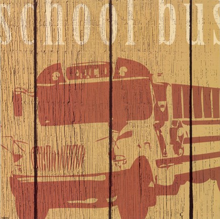 Framed School Bus Print